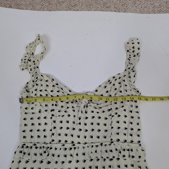 For Love & Lemons Sweetheart Heart Print Ruffled Mini Skirt - Picture 5 of 9